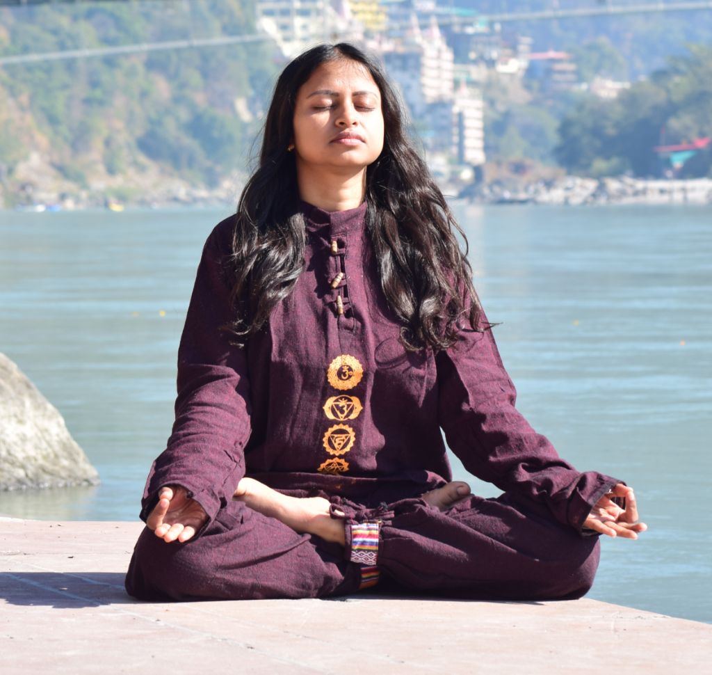 Divya Kamal in a yoga pose